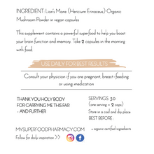 Load image into Gallery viewer, LION'S MANE 30-day Supplement